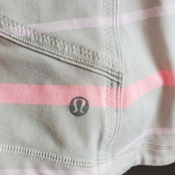 Lululemon Striped Heathered Barely Pink Forme Jacket Size 8 - Picture 5 of 12